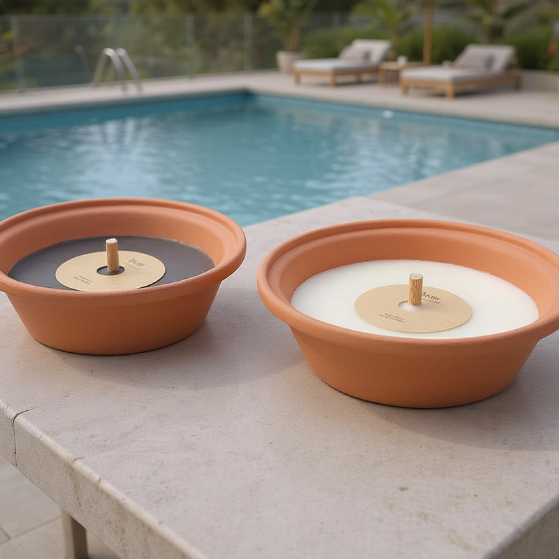 TWILI OUTDOOR CITRONELLA CANDLE FRESCO ASH GREY X-LARGE (INCL. REFILL)