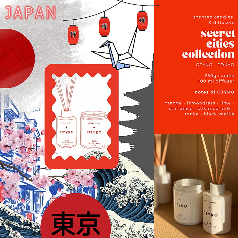 TWILI INDOOR SCENTED CANDLE HIDDEN CITIES: TOKYO 250gr