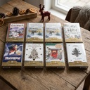 WENSKAARTEN KERSTMIS LUXE 8pcs