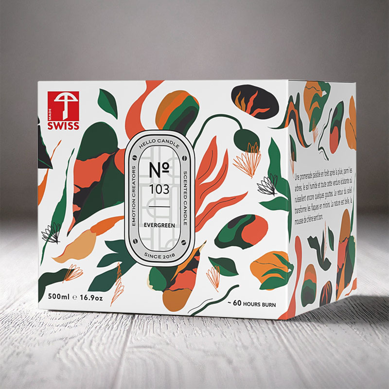 HELLO CANDLE EVERGREEN 500ml