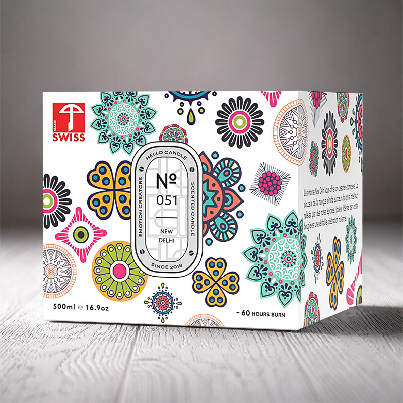 HELLO CANDLE NEW DELHI 500ml (INDIAN MANGO)