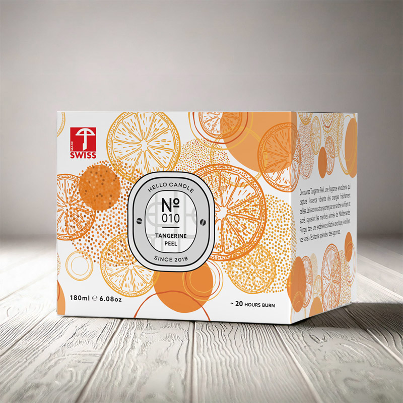 HELLO CANDLE TANGERINE PEEL 180ml