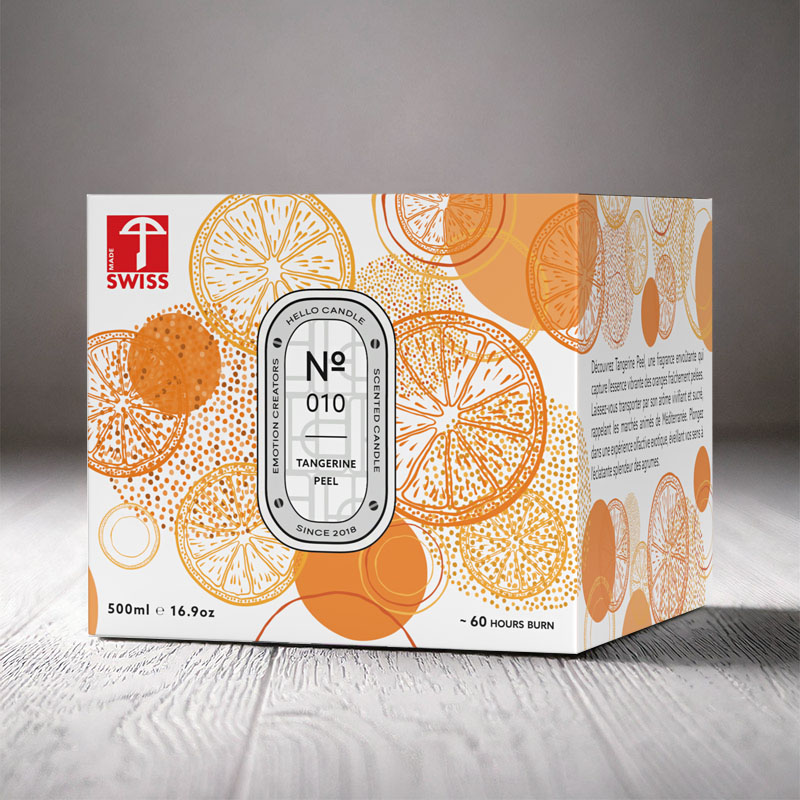 HELLO CANDLE TANGERINE PEEL 500ml