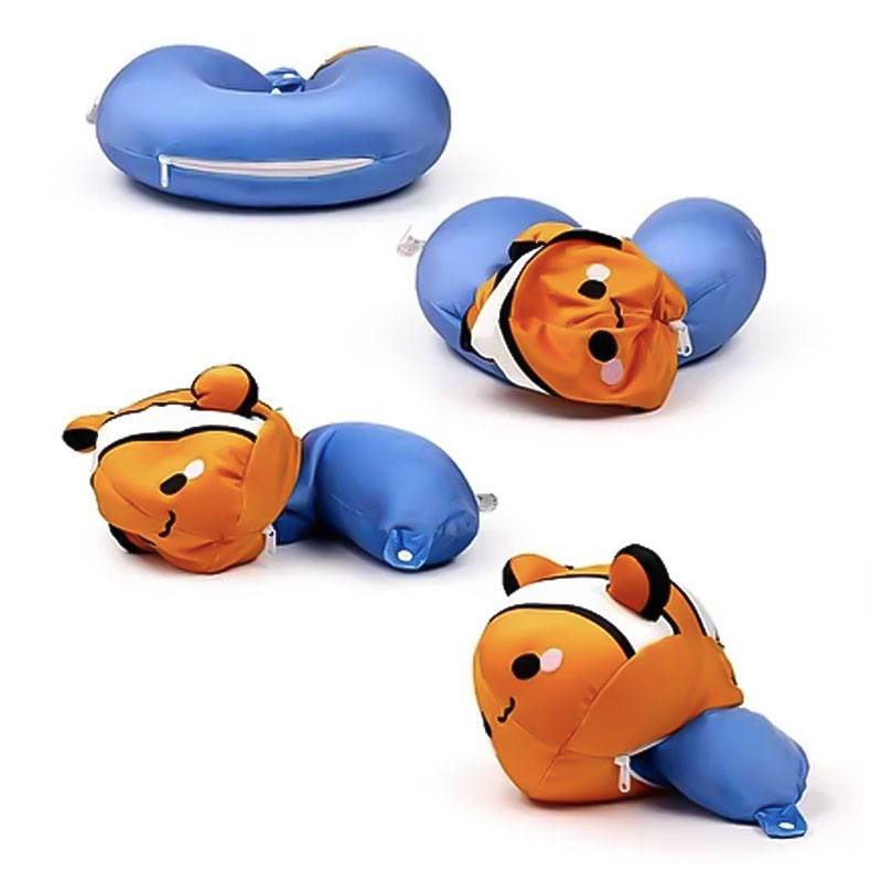 SWAPSEAZZZ 2 IN 1 TRAVEL PILLOW & SLEEPING MASK ADORAMALS CLOWNFISH