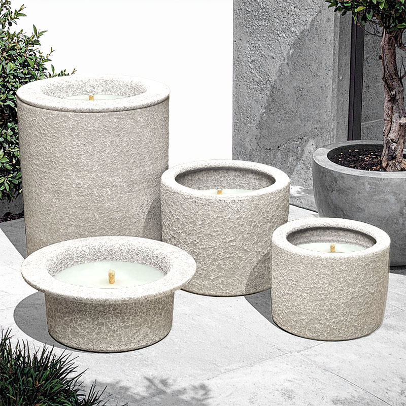 TWILI OUTDOOR CITRONELLA CANDLE FRESCO SMOKEY GREY MEDIUM