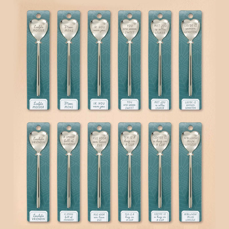 DISPLAY HART LEPELTJES 168pcs