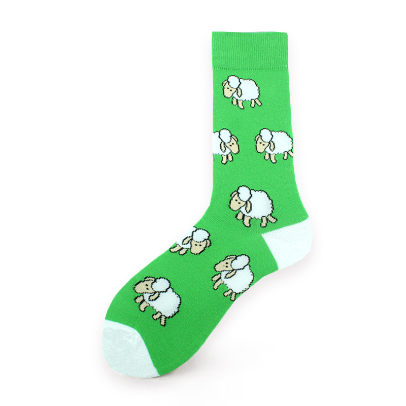 COZY NOXXIEZ SOXXIEZ SHEEP GREEN 38-45 6pcs