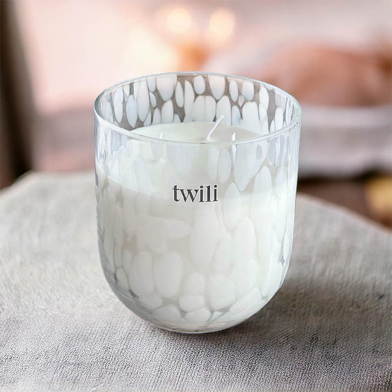 TWILI INDOOR SCENTED CANDLE LOTUS COLL. WHITE CLOUDS M  11cm/650gr