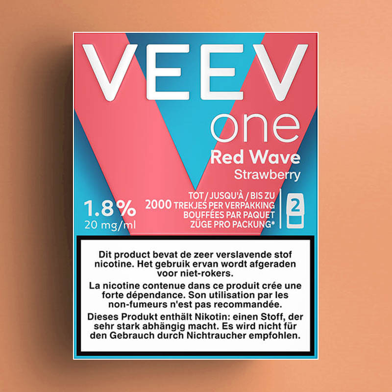 VEEV ONE POD RED WAVE (STRAWBERRY) 20 MG - 2ML /5