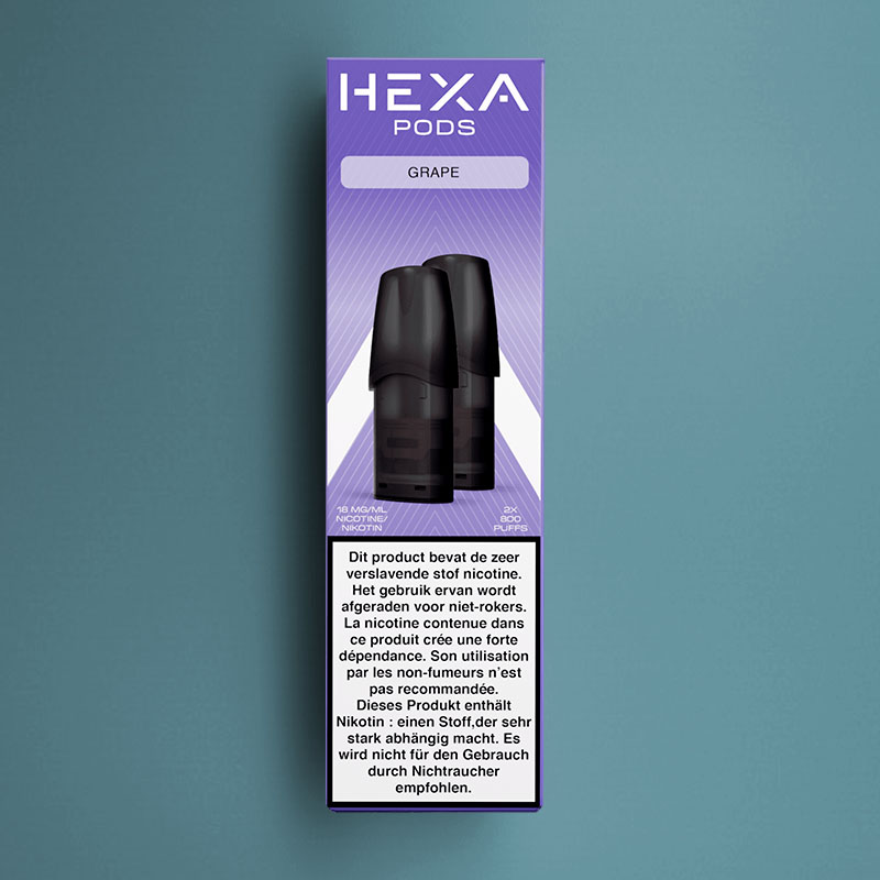 HEXA PODS GRAPE 18MG /5