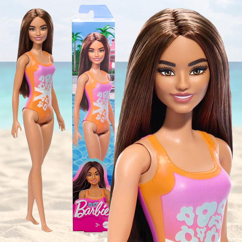 BARBIE SWIMSUIT DOLL BROWN HAIR