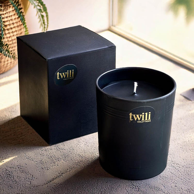 TWILI INDOOR SCENTED CANDLE GOLD COLL. BLACK 8cm