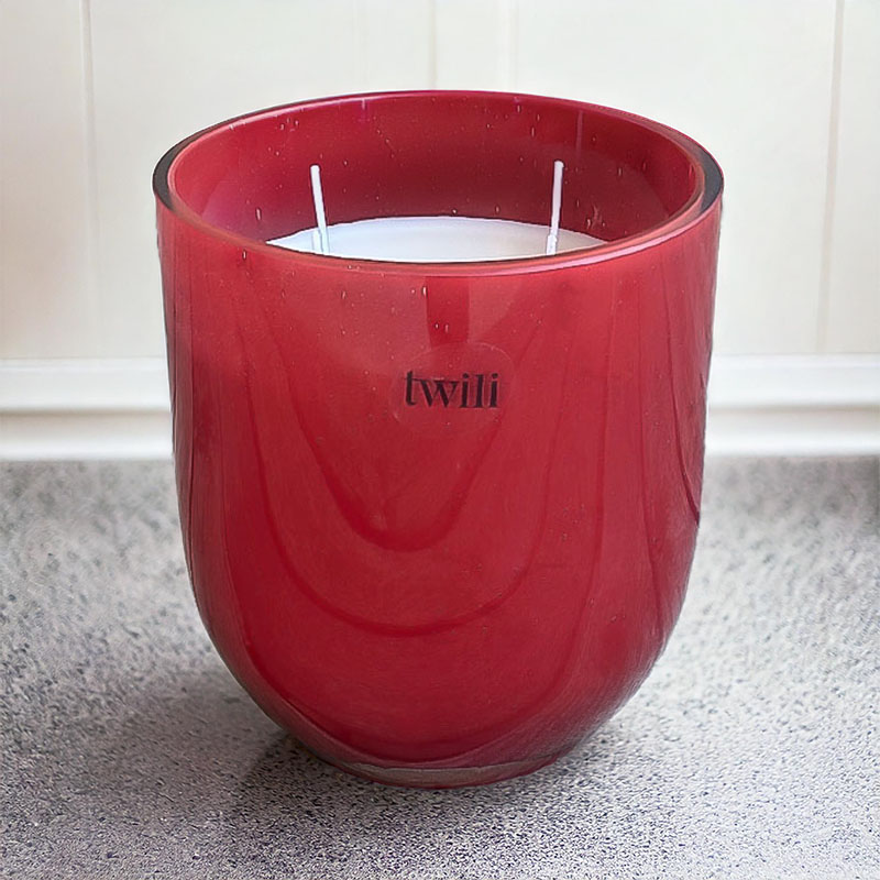 TWILI INDOOR SCENTED CANDLE LOTUS COLL. RUBY GLOW L 14,5cm/1500gr