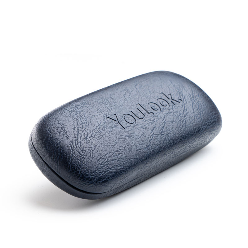 GLASSES LEATHER CASE BLUE