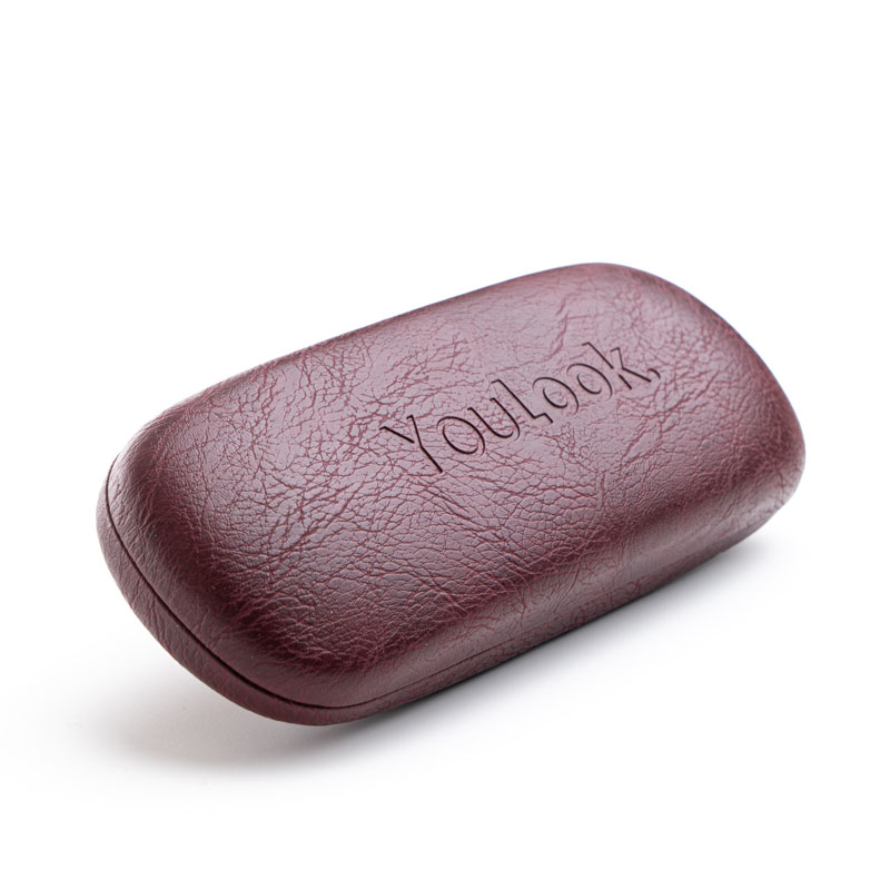 GLASSES LEATHER CASE BORDEAUX