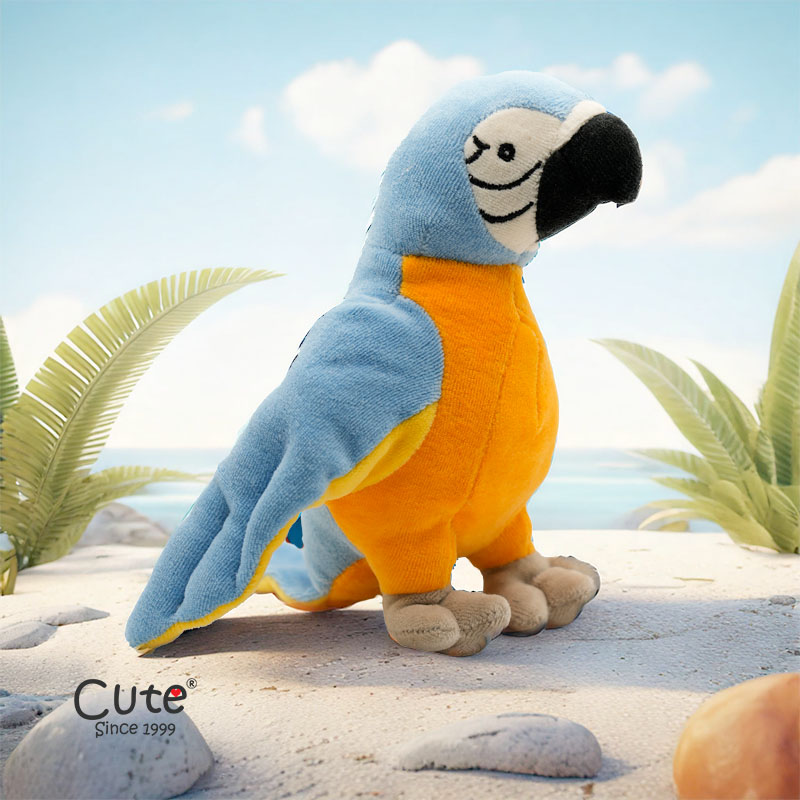 BORIS THE BLUE PARROT 20cm