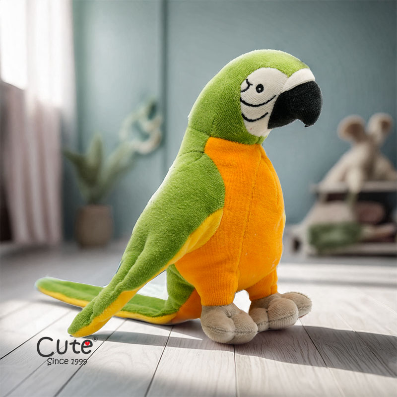 GARRY THE GREEN PARROT 20CM