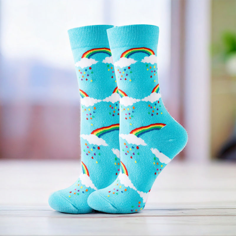 COZY NOXXIEZ SOXXIEZ RAINBOW BLUE 38-45 6pcs