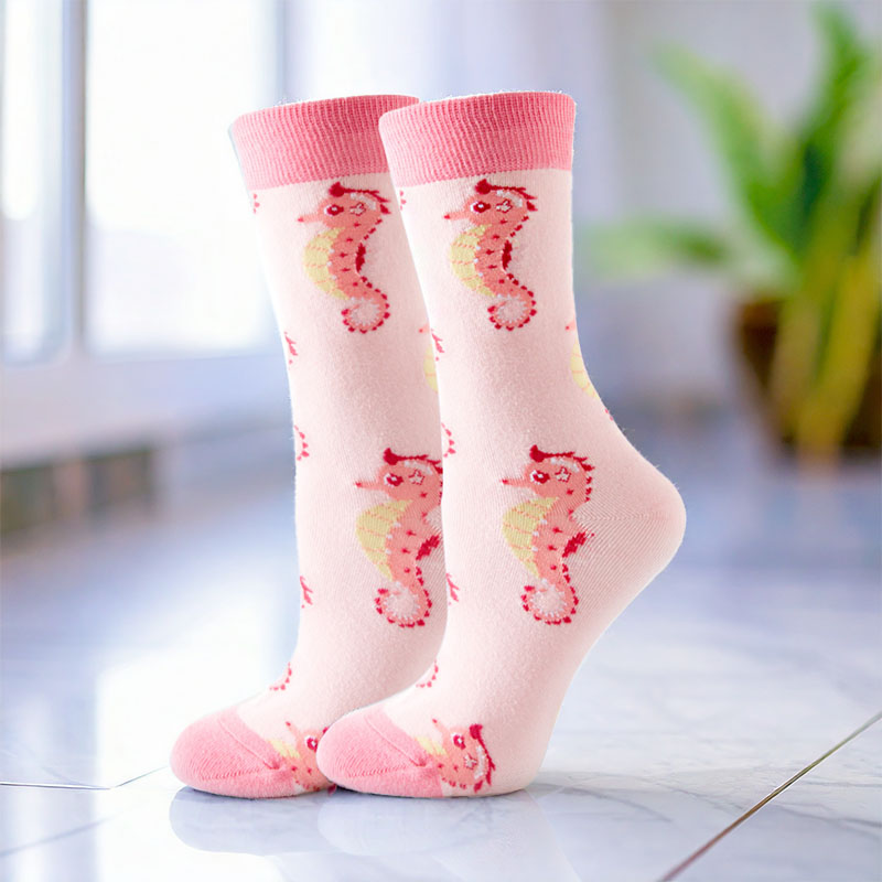 COZY NOXXIEZ SOXXIEZ SEA HORSE PINK 38-45 6pcs