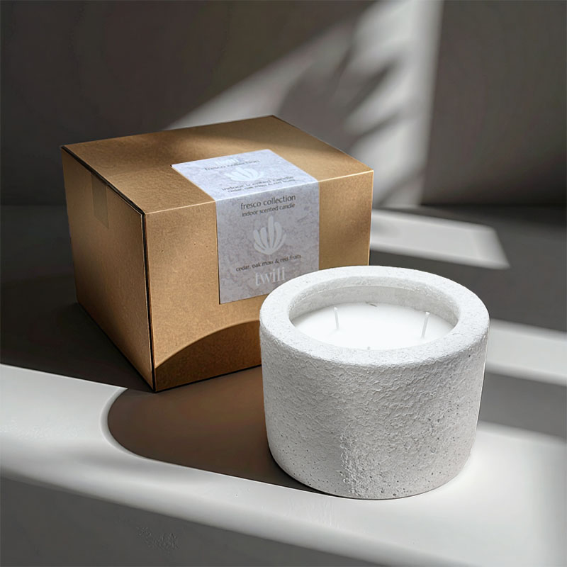 TWILI INDOOR SCENTED CANDLE FRESCO WHITE MEDIUM