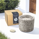 TWILI OUTDOOR CITRONELLA CANDLE FRESCO ASH GREY LARGE