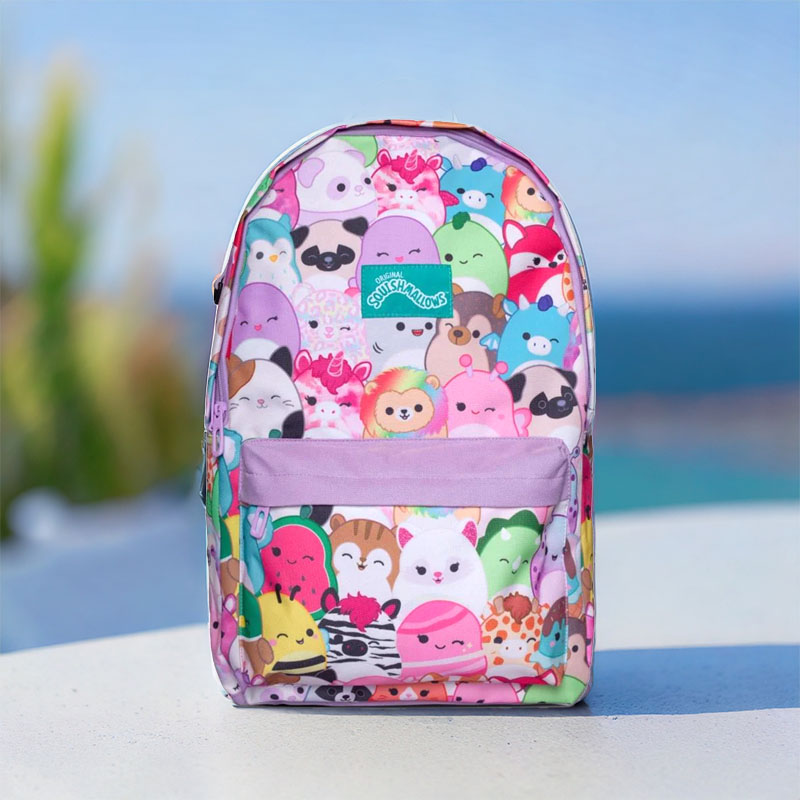BACKPACK SQUISHMALLOWS MULTI CHARACTER AOP LILAC