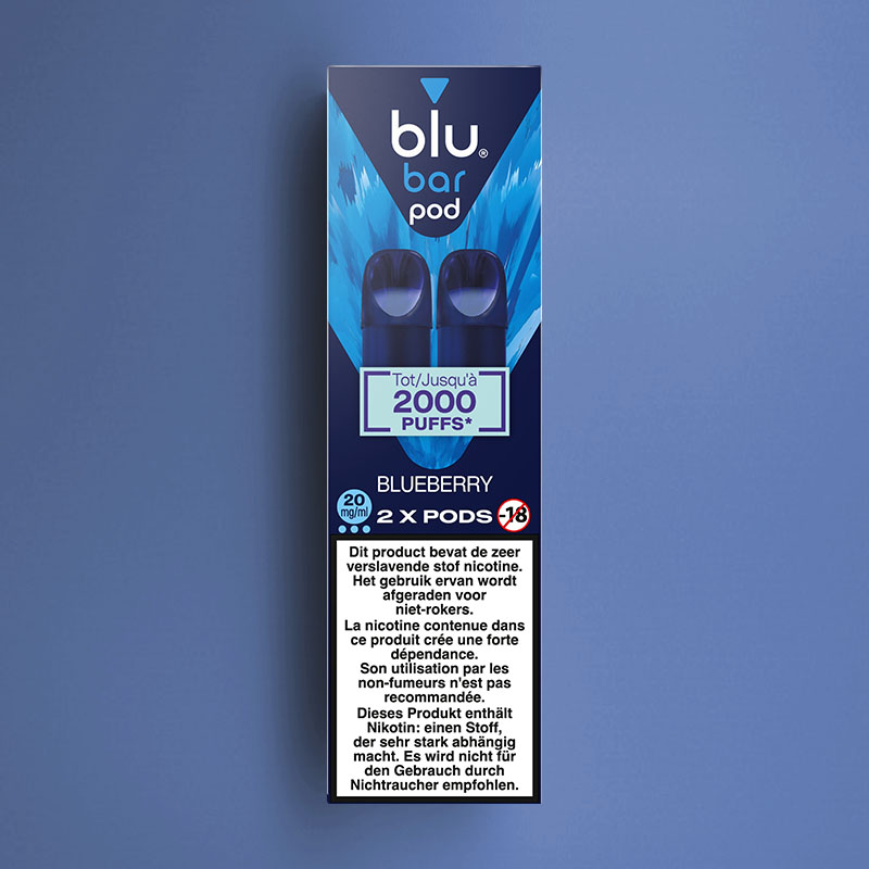 BLU BAR 2-POD PACK BLUEBERRY 20MG /6