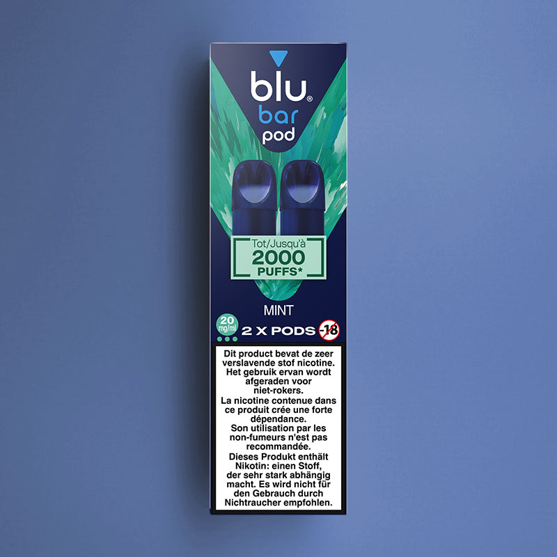 BLU BAR 2-POD PACK MINT 20MG /6