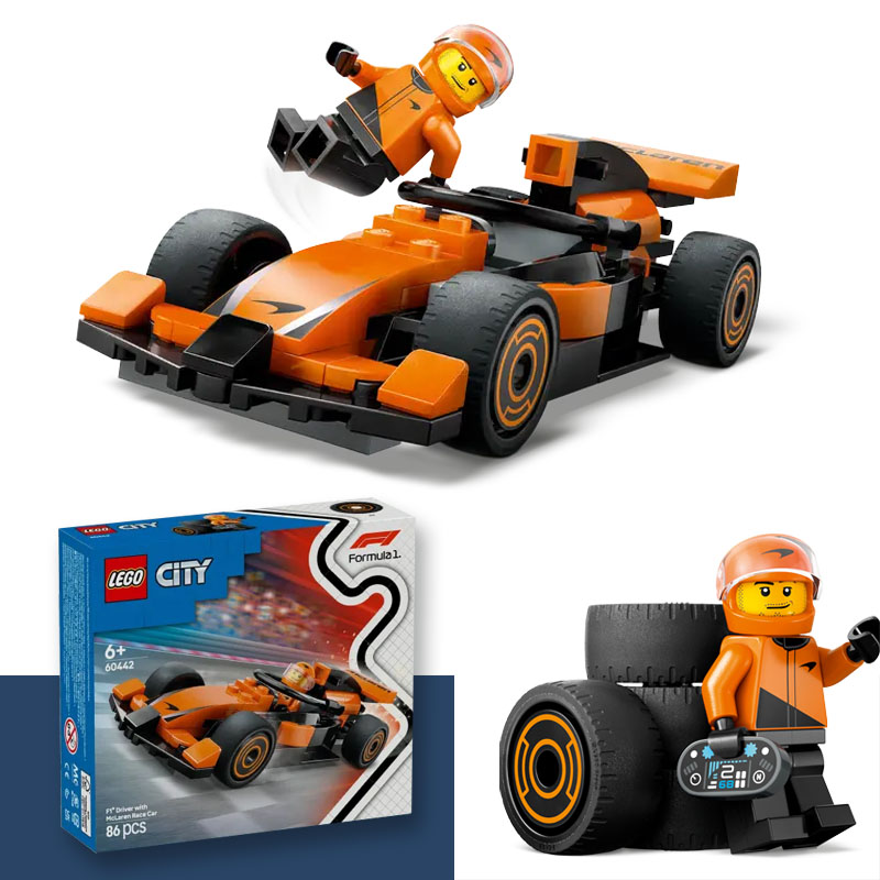 LEGO 60442 CITY F1 DRIVER WITH MCLAREN RACE CAR