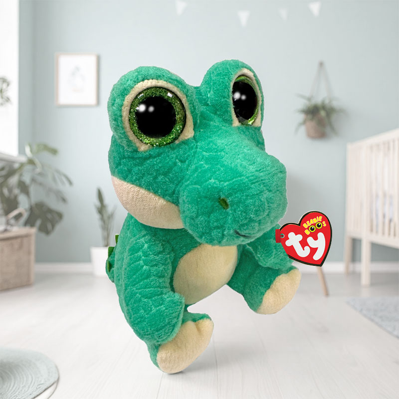 TY BEANIE BOO ERNIE ALLIGATOR GREEN 15cm