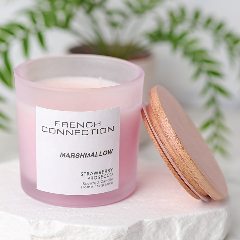 FRENCH CONNECTION PASTEL CANDLE STRAWBERRY PROSECCO 1.46KG LARGE