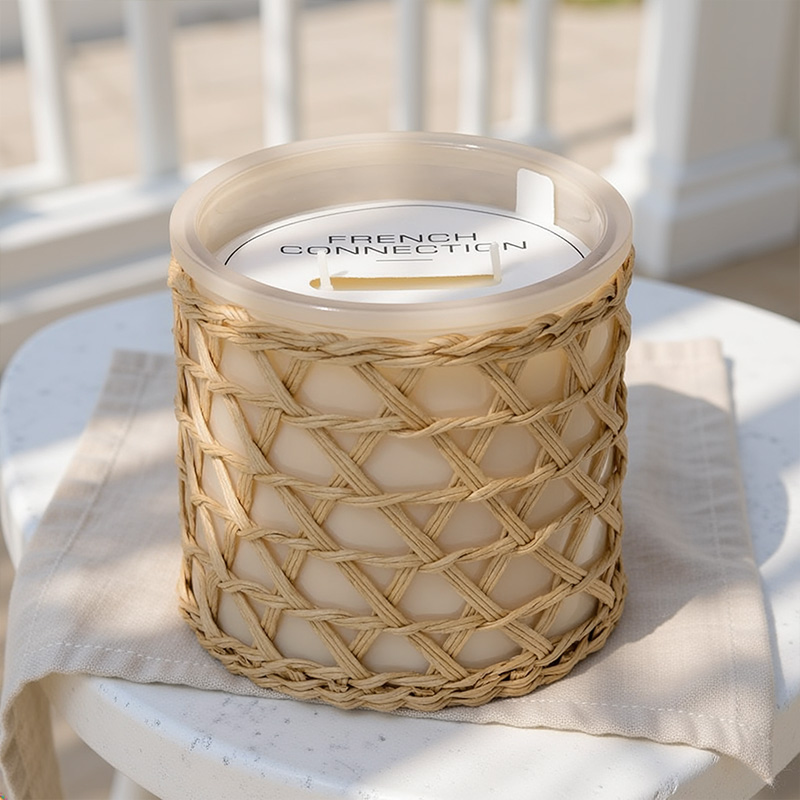 FRENCH CONNECTION WOVEN CANDLE BERGAMOT&JASMINE 444G MEDIUM