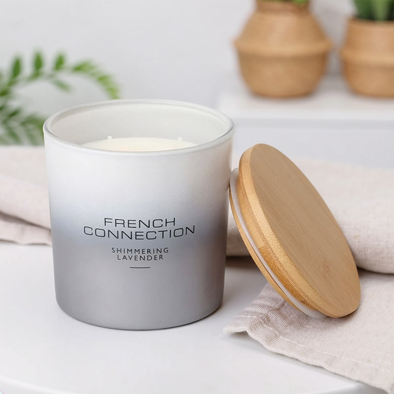 FRENCH CONNECTION OMBRE CANDLE SHIMMERING LAVENDER 331G MEDIUM