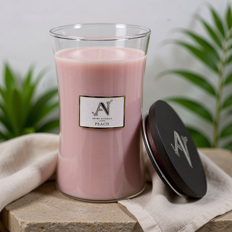 AROMA NATURALS CONTEMPORARY CANDLE PEACH 607G MEDIUM