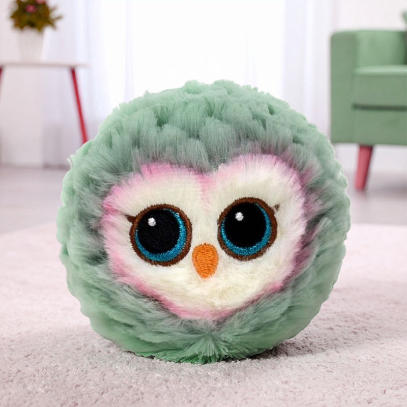 TY BEANIE BOUNCERS FEATHERS THE OWL 9CM