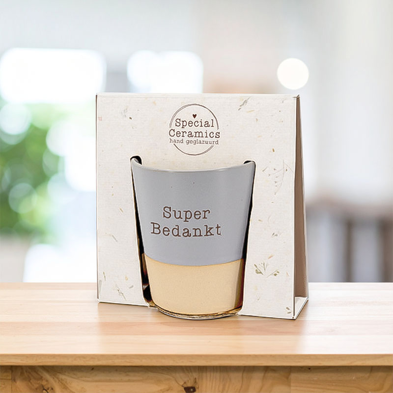 SPECIAL CERAMICS MUG "SUPER BEDANKT" (35781)