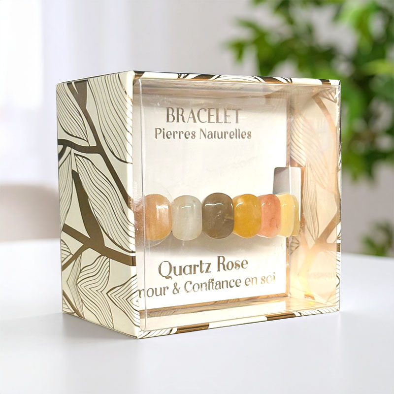 BRACELET PIERRE NATUREL QUARTZ ROSE