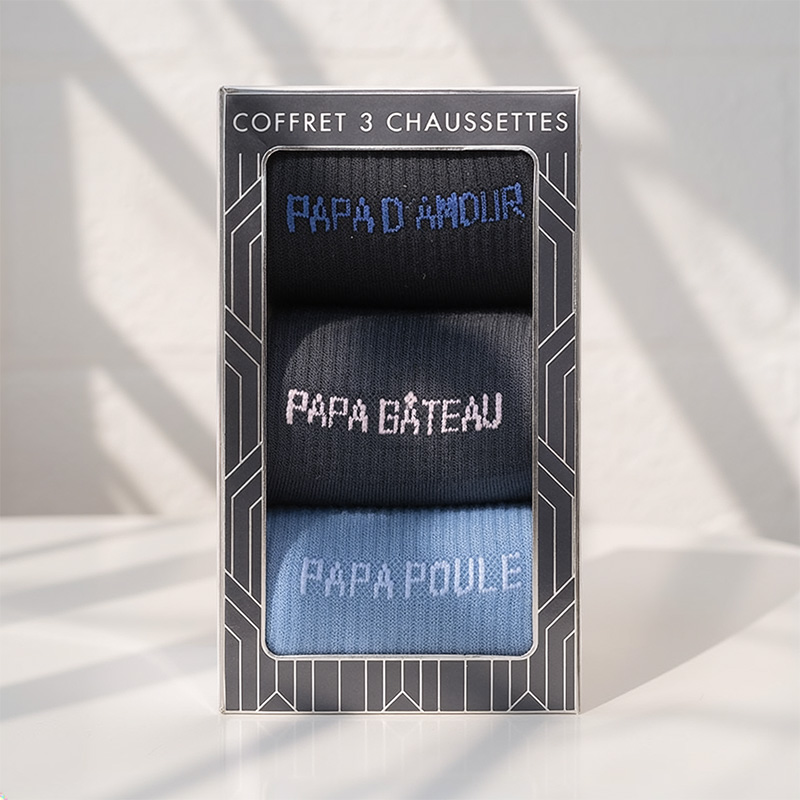 SOCKS PAPA 40-46 BLUE (3-PACK)