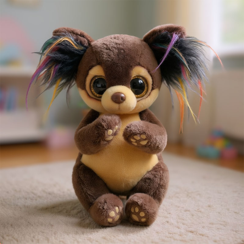 TY BEANIE BELLIES TOFFEE THE DOG SMALL 15CM