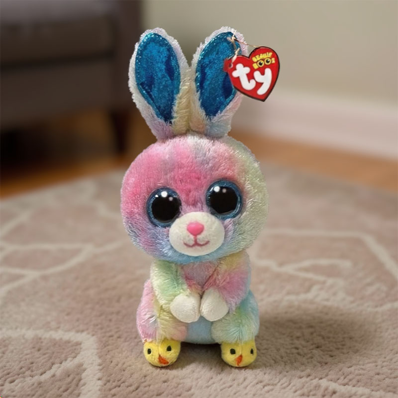 TY BEANIE BOO'S TWITCHES THE BUNNY SMALL 15CM
