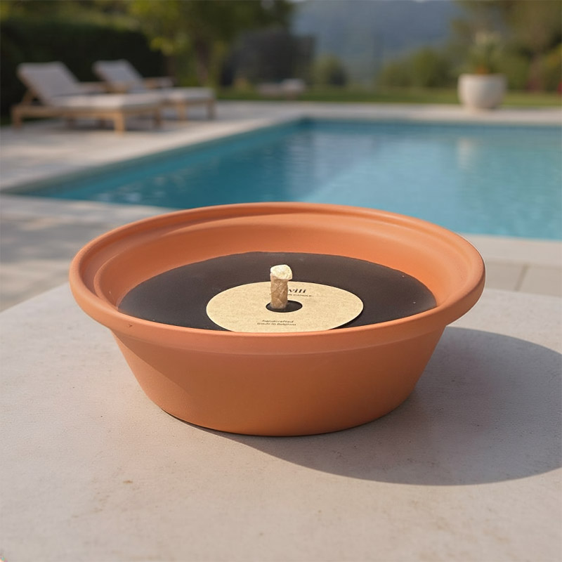 TWILI OUTDOOR PARTY TERRACOTTASCHAAL 23,5cm ZWART