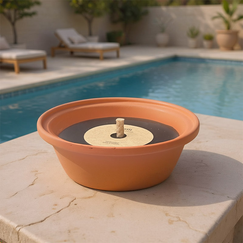 TWILI OUTDOOR PARTY TERRACOTTASCHAAL 19cm ZWART