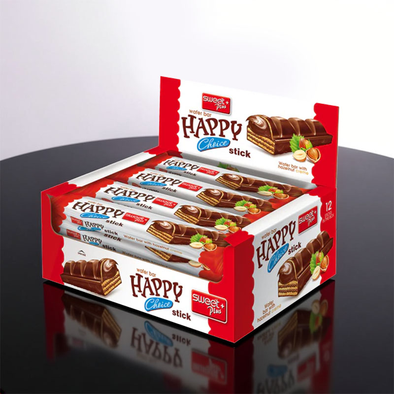 HAPPY CHOICE WAFER STICK HAZELNUT CREAM & COCOA 12 x 32g