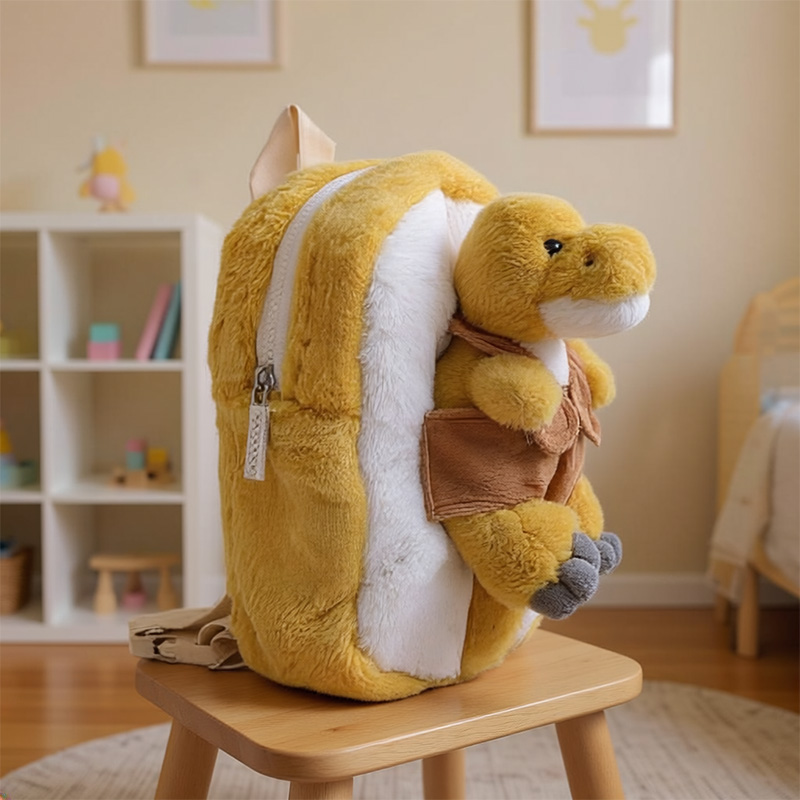 BACKPACK DINO YELLOW 28cm