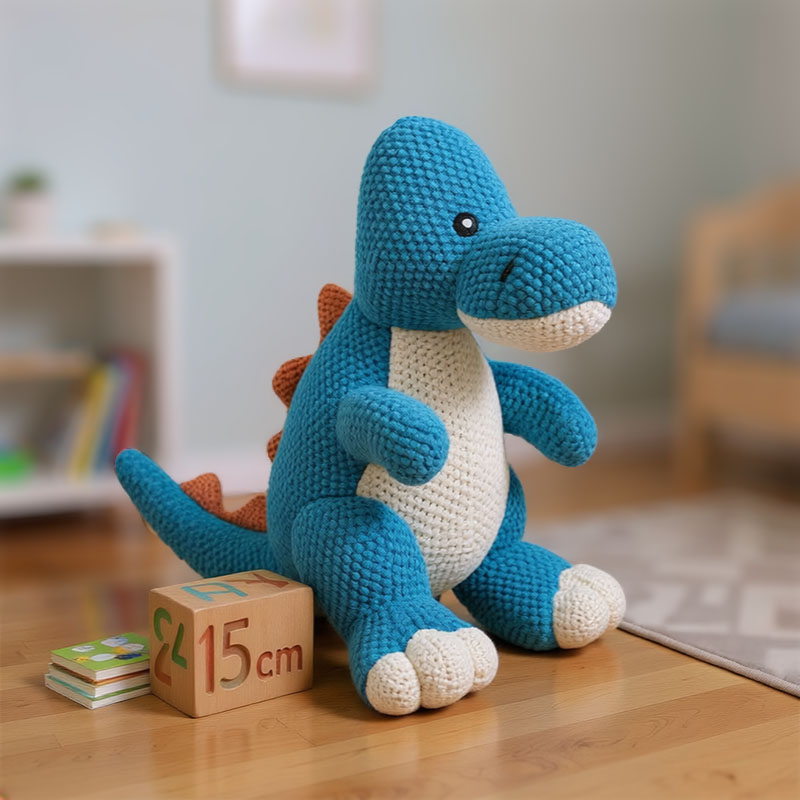DINO BLUE COTTON 23cm