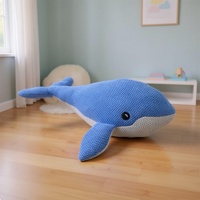 WHALE LIGHT BLUE COTTON 38cm