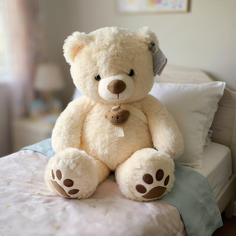 BEAR CREME WITH RIBBON 55cm