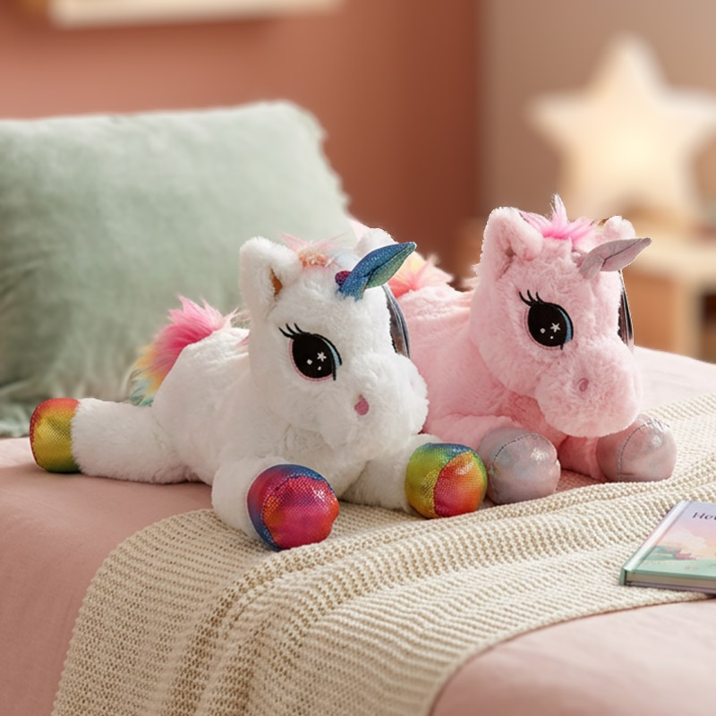 UNICORN WHITE & PINK 40cm 2-ASS