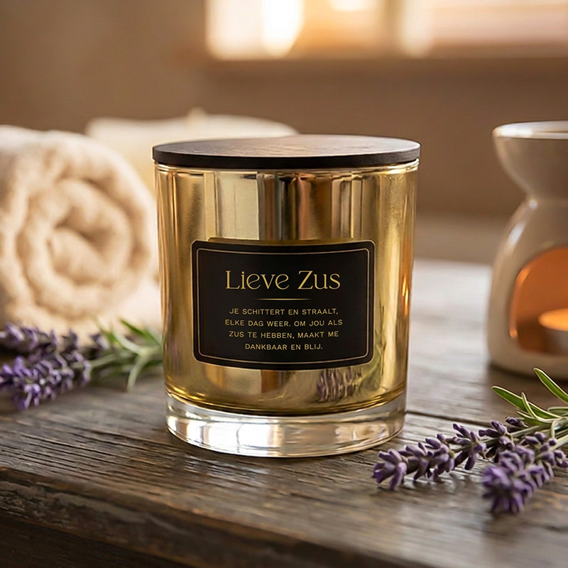 BIG CANDLE - GOUD - LIEVE ZUS (36903)
