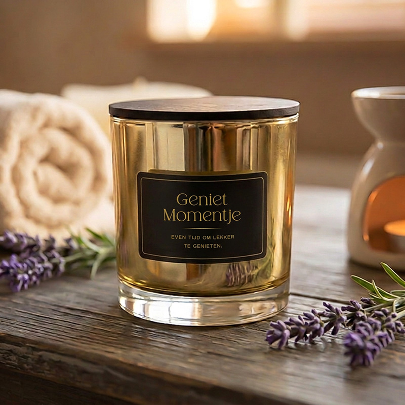 BIG CANDLE - GOUD - GENIETMOMENTJE (36905)